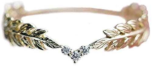Damen-Ring mit Blättern und Zweigen, Größe 9, langlebig und clever von Generisch