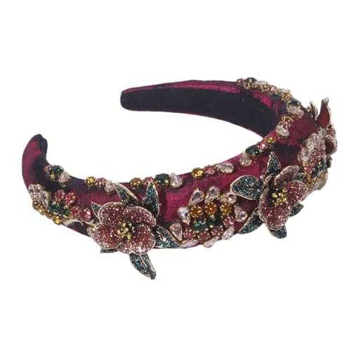 Damen Rosa Strass Stirnband Kristall Perlen Haarband von Generisch