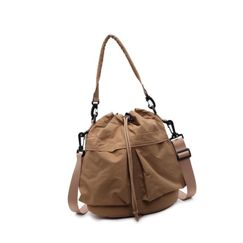 Damen-Rucksack mit großem Fassungsvermögen, trendiger Rucksack, Herbst, Winter, Crossbody-Kordelzug, Eimer für den Alltag, khaki, Einheitsgröße Damen-Rucksack mit großem Fassungsvermögen, trendiger Rucksack, Herbst, Winter, Crossbody-Kordelzug, Eimer für den Alltag, khaki, Einheitsgröße von Generisch