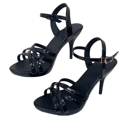 Damen-Sandalen, Absatz, Plateau, bunte Sandalen, dünne High Heels, Partyschuhe, Hochzeit, Brautschmuck, 1101, 40 EU von Generisch
