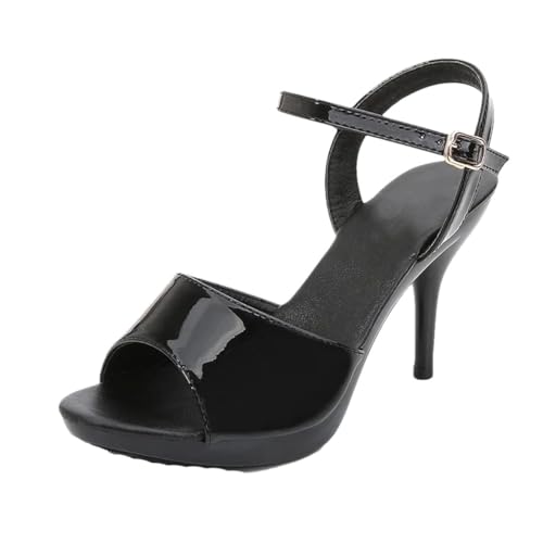 Damen-Sandalen, Absatz, Plateau, bunte Sandalen, dünne High Heels, Partyschuhe, Hochzeit, Brautschmuck, 1102, 37.5 EU von Generisch