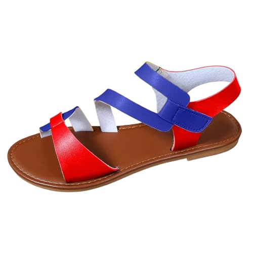 Damen-Sandalen, flache Sandalen, offener Zehenbereich, Knöchelriemen, Retro, römische Sandalen, bequeme Wanderschuhe, leichte Slingback-Schuhe, Sportschuh, Sommer, Strandschuh für den Außenbereich Damen-Sandalen, flache Sandalen, offener Zehenbereich, Knöchelriemen, Retro, römische Sandalen, bequeme Wanderschuhe, leichte Slingback-Schuhe, Sportschuh, Sommer, Strandschuh für den Außenbereich von Generisch