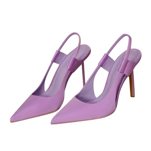 Damen Sandalen Meditation Größe 8 High Heels Spitz Sandalen, violett, 36.5 EU Damen Sandalen Meditation Größe 8 High Heels Spitz Sandalen, violett, 36.5 EU von Generisch
