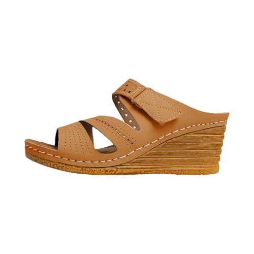 Damen Sandalen Mit Arch Support - Ultra-Bequeme Absatzschuhe Einstellbarer Schnalle Pantoletten Open Toe Sommerschuhe Ergonomische Freizeitschuhe Rutschfest Sandaletten Atmungsaktive Outdoorsandale Damen Sandalen Mit Arch Support - Ultra-Bequeme Absatzschuhe Einstellbarer Schnalle Pantoletten Open Toe Sommerschuhe Ergonomische Freizeitschuhe Rutschfest Sandaletten Atmungsaktive Outdoorsandale von Generisch
