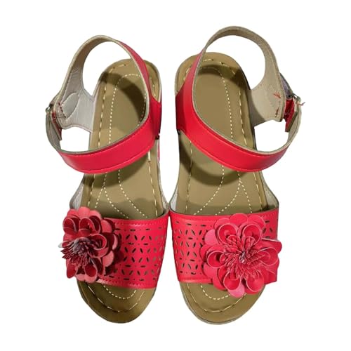 Damen-Sandalen Mode Sommer Bequeme Sandalen Elegante Leichte Walking-Sandalen Sportschuhe Waschbare Schuhe Strandsandalen Outdoor Casual Trekking Wanderschuhe Platform Unterstützung Fußgewölbe, rot Damen-Sandalen Mode Sommer Bequeme Sandalen Elegante Leichte Walking-Sandalen Sportschuhe Waschbare Schuhe Strandsandalen Outdoor Casual Trekking Wanderschuhe Platform Unterstützung Fußgewölbe, rot von Generisch