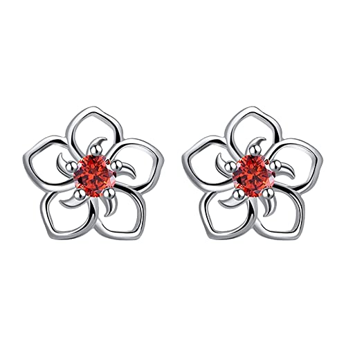 Damen Scheinen Cubic Hängend Lang Schmuck Hohle blumenförmige Diamantohrringe Temperament Damenohrringe Baby Piercing Ohrringe (Orange, One Size) von Generisch