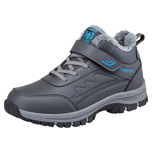 Damen Schneestiefel Winterstiefel Bequeme modische Halbschuh Schuhe wärmeisolierend für Freizeitaktivitäten Allwetter geeignet (Dark Gray, 40) von Generisch