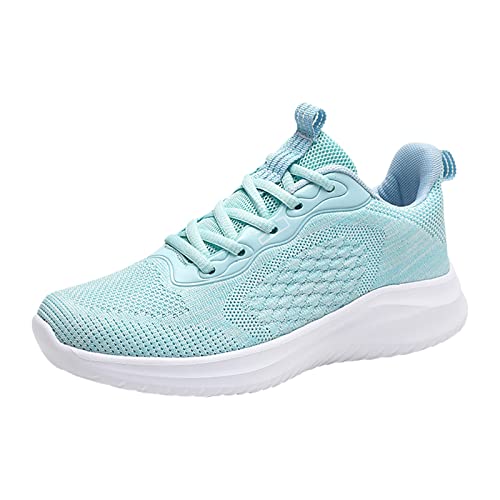 Damen-Schnürschuhe, leichte Laufschuhe, weiche Damen-Turnschuhe, atmungsaktive Netz-Sneaker, Fitnessstudio, Workout, Tennis, Sport, Trainingsschuhe, Schulschuhe für Mädchen und Damen, mintgrün, 37.5 von Generisch