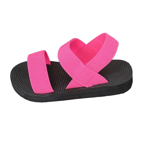 Damen-Schuhe, Sommermode, Strandsandalen, Nesh Elastisches Band Sandalen für Frauen – Bequeme Schlupfschuhe für Freizeit und Outdoor, F, 36.5 EU von Generisch