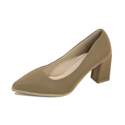 Damen Schuhe Mit Absatz Elegant Kleiner Stöckelschuhe Bequeme Sommer Frühling Trachtenschuhe Pumps Breite Füße Riemchen Absatzschuhe Abendschuhe Halbschuhe Für High Heels Flache Damenschuhe von Generisch