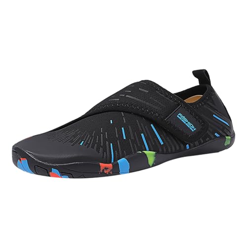 Damen Schuhe Mit Absatz Sommer Leichte Badeschuhe für Damen und Herren, Tauch- und Strandschuhe, Outdoor-Barfuß-Tauchschuhe, Schwimmen, Waten, Strandschuhe, Regenstiefel Damen Glitzer (Blue, 46) von Generisch