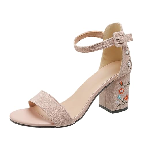 Damen Schuhe Pumps High Heels Plateau Elegant Kleiner Absatz Bequem Sandalen Absatzschuhe Sandals Stöckelschuhe Rote Sandaletten Abendschuhe Sexy Weiss Hohe Slingback Flacher Und Blockabsatz von Generisch