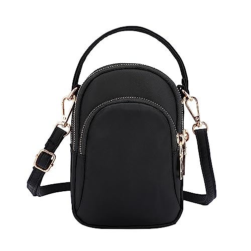 Damen Schulter Messenger Bag Leichte Tasche Handy Headset Tasche Laptop Messenger & Schultertaschen, Schwarz , Einheitsgröße von Generisch
