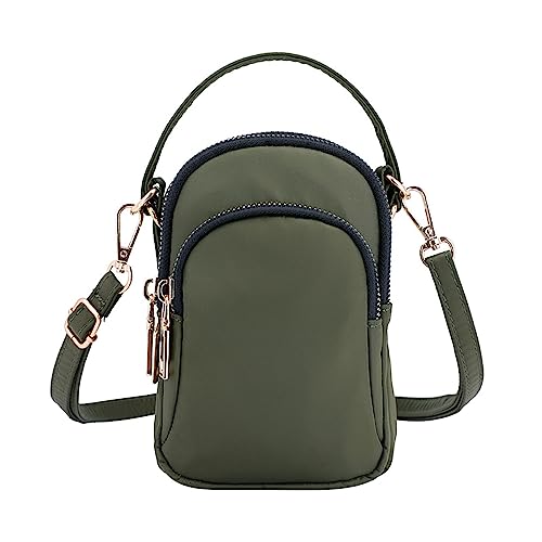 Damen Schulter Messenger Bag Leichte Tasche Handy Headset Tasche Schulter Tote Bag, grün, Einheitsgröße von Generisch