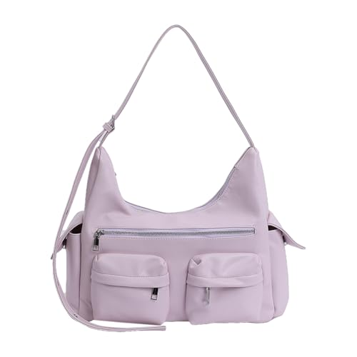 Damen-Schultertasche aus Leder, mehrere Taschen, trendige Geldbörse für Arbeit und Alltag, violett, 370*250*50mm/14.43*9.75*1.95in Damen-Schultertasche aus Leder, mehrere Taschen, trendige Geldbörse für Arbeit und Alltag, violett, 370*250*50mm/14.43*9.75*1.95in von Generisch