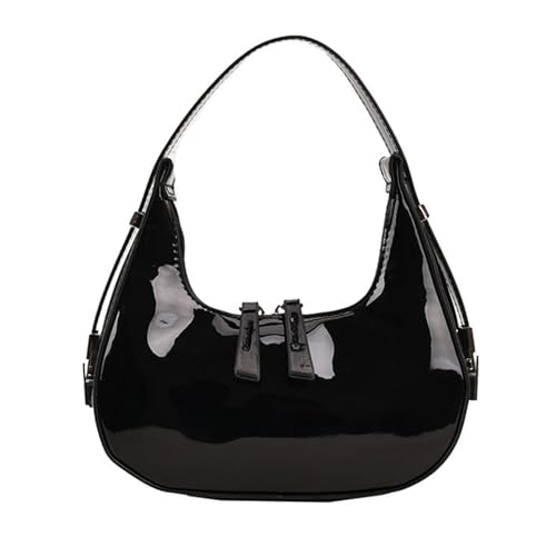 Damen Schultertaschen Mode Clutch Geldbörse Mond Handtaschen Handtaschen Obergriff Unterarmtasche Mode Clutch Geldbörsen Nylon Schultertasche, Schwarz , Einheitsgröße von Generisch