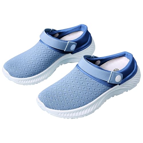 Damen Slides Herren Slippers Weichen Sohlen Hausschuhe Sommer Badelatschen Komfortable Strand Schuhe Slip-On Große Größen Pantoletten Mesh Flache Sandalen Hohlschuhe Atmungsaktiv Freizeitsandalen von Generisch