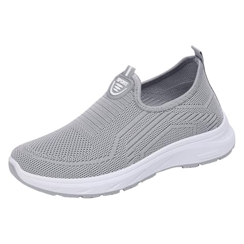 Damen Slip On Sneakers Ohne SchnüRsenkel Fitnesschuhe Mesh Schuhe Atmungsaktive Walkingschuhe Casual Joggingschuhe Sportschuhe Leichte Bequeme Laufschuhe Anti-Rutsch Turnschuhe Trainingsschuhe von Generisch
