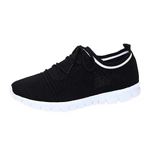 Damen-Sneaker, Einzelschuhe, Schnürschuhe, Freizeit-Sneaker, Damen-Schlupfschuhe, Schwarz , 38 EU von Generisch