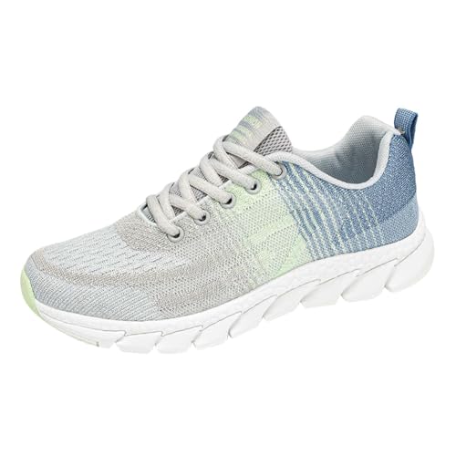 Damen Sneaker Atmungsaktive Leichtgewichts Sportschuhe Mesh Trekkingschuhe mit Weiche Sohle Plateau Laufschuhe Gedämpft Wanderschuhe Joggingschuhe Rutschfeste Turnschuhe Lässig Outdoorschuhe von Generisch