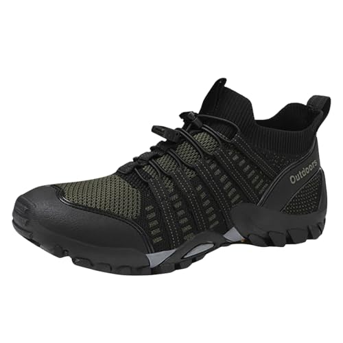 Damen Sneakers Atmungsaktive Sportschuhe Wanderschuhe für Outdoor Freizeit Aktivität mit Dicke Sohle Hochwertigem Mesh Design (Green, 46) von Generisch