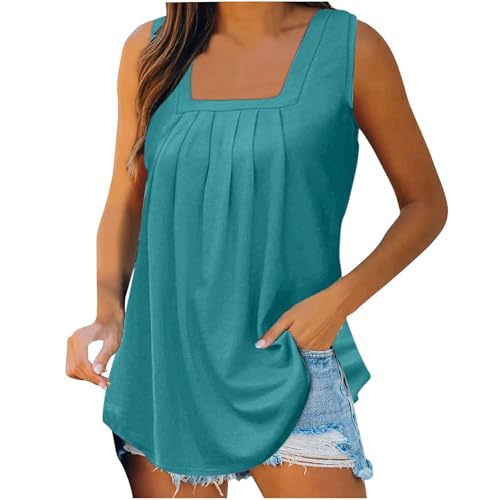 Damen Sommer 2025 locker Lässiges Atmungsaktive Elegante Tank Modisch Licht Hemdbluse Tunika Oberteile Große Größen Kleidung Elegant Blusenshirt Freizeithemd von Generisch