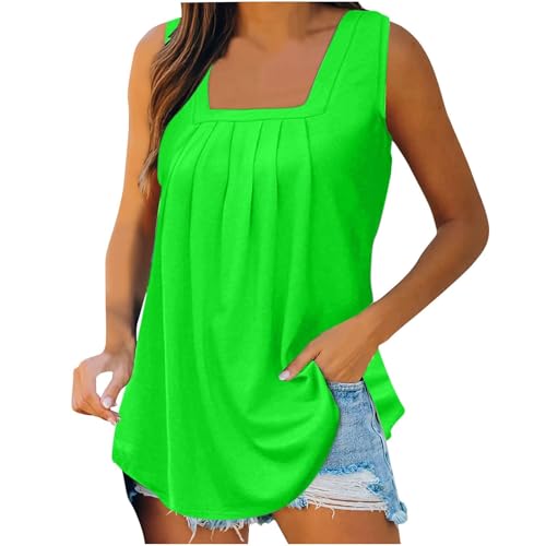 Damen Sommer 2025 locker Lässiges Atmungsaktive Elegante Tank Modisch Licht Hemdbluse Tunika Oberteile Große Größen Kleidung Elegant Blusenshirt Freizeithemd von Generisch
