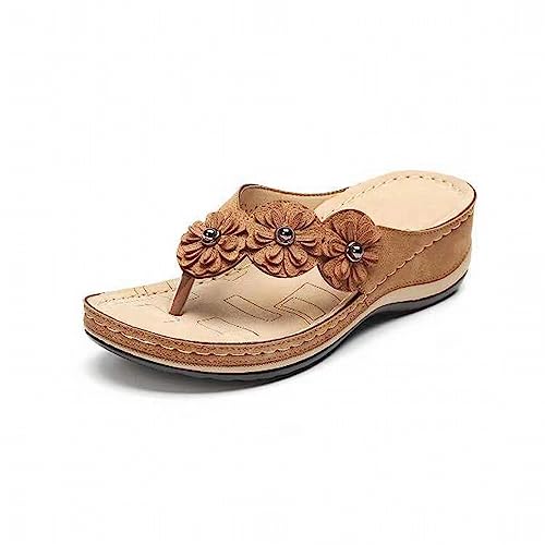 Damen Sommer Orthopädische Elegante Flip Flops mit Keilabsatz Unterstützung Bogen Fußbett Pool Mode rutschfest Hausschuhe Haus Licht Meer Schuhe Orthopädische offene Zehe Strand Sandale Flip Flops Damen Sommer Orthopädische Elegante Flip Flops mit Keilabsatz Unterstützung Bogen Fußbett Pool Mode rutschfest Hausschuhe Haus Licht Meer Schuhe Orthopädische offene Zehe Strand Sandale Flip Flops von Generisch