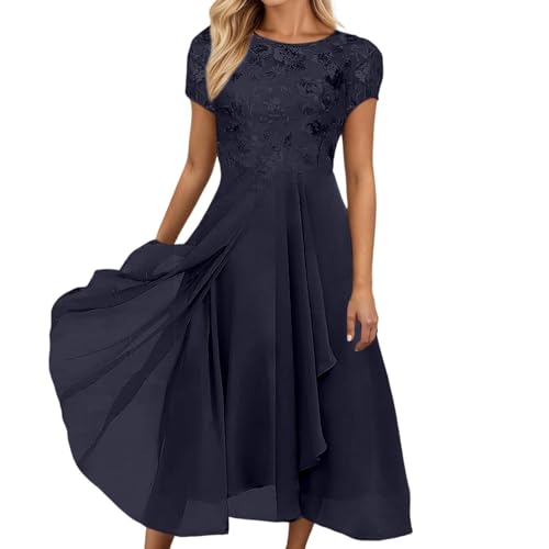 Damen Sommerkleid - Abendkleider Lang Kleid Elegant Chiffon Spitze Swing Cocktailkleid LäSsig Festliche Kleider FüR Frauen FüR Hochzeitsgast Brautjungfernkleider Partykleid Damen Sommerkleid - Abendkleider Lang Kleid Elegant Chiffon Spitze Swing Cocktailkleid LäSsig Festliche Kleider FüR Frauen FüR Hochzeitsgast Brautjungfernkleider Partykleid von Generisch