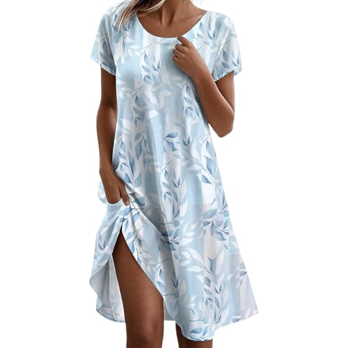 Damen Sommerkleid Lässig Sommer Boho Kleid Elegant Blumendruck Maxikleid Kurzarm A-Linie Strandkleid Festliche Kleider U-Ausschnitt Beach Tunika Damen Sommerkleid Lässig Sommer Boho Kleid Elegant Blumendruck Maxikleid Kurzarm A-Linie Strandkleid Festliche Kleider U-Ausschnitt Beach Tunika von Generisch