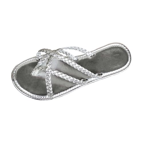 Damen Sommerschuhe Bequem Offen - Hausschuhe Damen Offener Zeh Haushaltsschuhe Elegant Schlupfschuhe Bequem Freizeitsandalen Modern Strandsandalen Lässige Flipflop Leicht Outdoorsandalen von Generisch