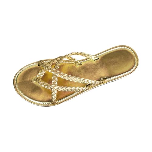 Damen Sommerschuhe Bequem Offen - Hausschuhe Damen Offener Zeh Haushaltsschuhe Schlupfschuhe Bequem Freizeitsandalen Strandsandalen Lässige Flipflop Outdoorsandalen Elegant Damenschuhe von Generisch