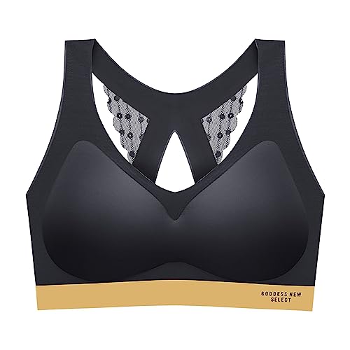 Damen Spitzen BH Set Push up Verlängerung Große Größen BHS mit Bügel Minimizer ohne Polster ohne Geformte Cups Spitze Unterwäsche Alltag Bra mit Schnürung für Abendkleider Ballkleider Brautkleider von Generisch