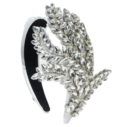 Damen Strass Ast Form Haarband Retro Stirnband Elegant Breit Kopfschmuck von Generisch