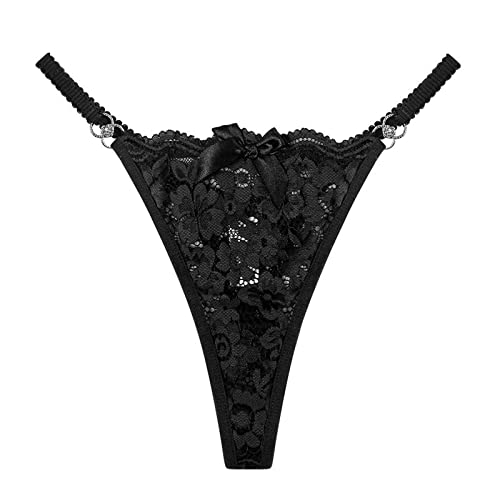 Damen String Tanga Mini G-String T-Back Slip Spitze Netz Slips Für Frauen Durchsichtige Erotisch Höschen Atmungsaktiv Dünne Dessous Stretch Weich Lingerie Bequeme Sexy Reizwäsche Black XS Damen String Tanga Mini G-String T-Back Slip Spitze Netz Slips Für Frauen Durchsichtige Erotisch Höschen Atmungsaktiv Dünne Dessous Stretch Weich Lingerie Bequeme Sexy Reizwäsche Black XS von Generisch