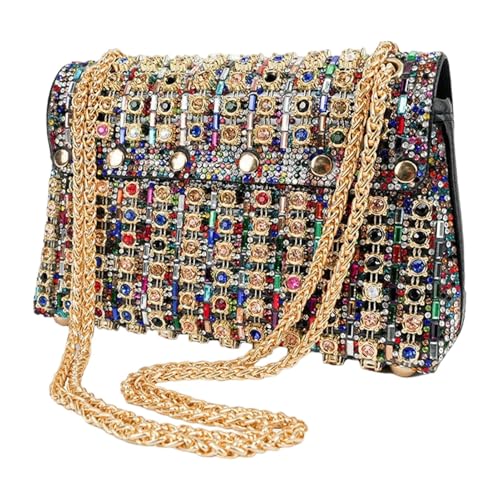 Damen Tasche | Abendtasche | Luxus Diamant Tasche | Tragbare Strass Clutch Geldbörse | Glitzernde Strass Clutch Geldbörse | Frauen Umhängetasche | crossb0dy Tasche für Geburtstag Neujahr Weihnachten von Generisch