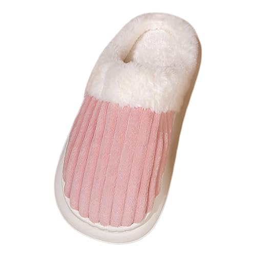 Damen Teddy-Fleece-Hausschuhe Kunstwolle Memory Foam Geschlossen Pantoffeln Winter Kuschelige Warme Schuhe Indoor Mädchen Frauen von Generisch