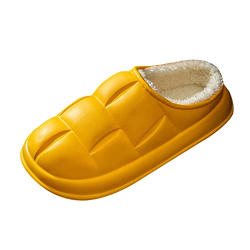 Damen Teddy-Fleece-Hausschuhe Warme Memory Foam Slide Slipper rutschfest Geschenk Pantoffeln Frauen Bequeme Hüttenschuhe Flauschige Hauspantoffeln Warme Schlappen von Generisch