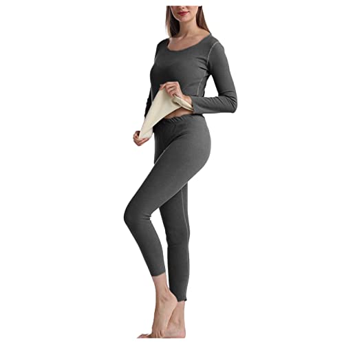 Damen ThermounterwäSche Extra Warm Merino ThermounterwäSche Merinowolle Set FunktionsunterwäSche Winter SkiunterwäSche Baumwolle FunktionsunterwäSche Warmer ThermounterwäScheset Unterteil Oberteil von Generisch