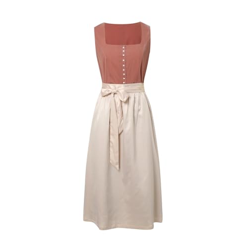 Damen Trachtenrock Grün - Midi Trachtenkleid für Oktoberfest Dirndlkleid mit Dirndlschürzen Dirndl Mit Bluse Damen Retro-Mode von Generisch