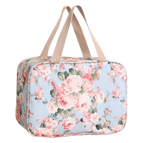 Damen-Tragetasche, Kulturbeutel, große Kosmetiktasche, Reise-Make-up-Tasche, Organizer-Tasche für Toilettenartikel, karierte Tragetasche, a, Einheitsgröße Damen-Tragetasche, Kulturbeutel, große Kosmetiktasche, Reise-Make-up-Tasche, Organizer-Tasche für Toilettenartikel, karierte Tragetasche, a, Einheitsgröße von Generisch