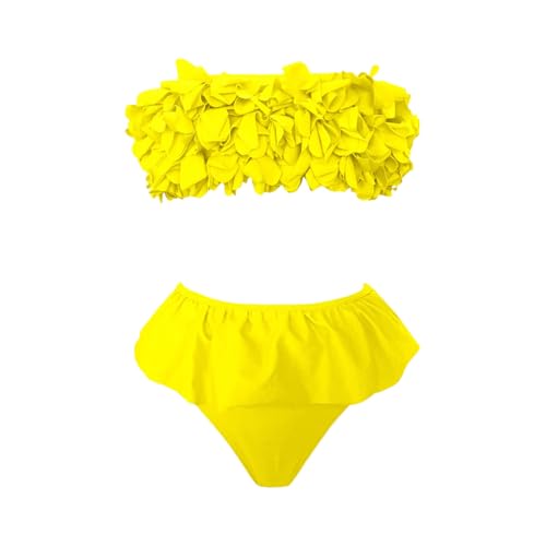 Damen-Trikini-Set mit Rosen-Pailletten – durchsichtiges Netz-Cover-Up-Bikini, Ap24858y1, XL von Generisch