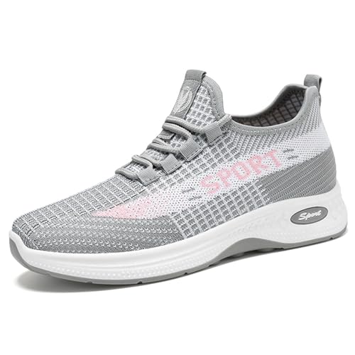 Damen Turnschuhe Basketballschuhe Mesh-Obermaterial Arch Support Schuhe Plantarfasziitis Weichen Sohlen Laufen Joggen Sports Plateau Casual Trainingsschuhe Brautschuhe Mesh Atmungsaktiv von Generisch