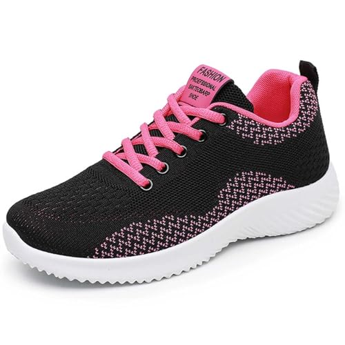 Damen Turnschuhe Laufschuhe Leicht Atmungsaktiv Turnschuhe Gym Fitness Damensneaker Tennis Running Walking Leichtgewichts Outdoor Schuhe Straßenlaufschuhe 07-Knallrosa 39 von Generisch