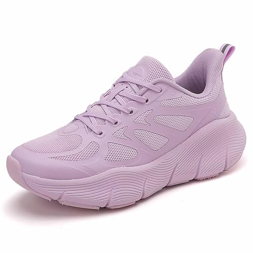 Damen Turnschuhe Sportschuhe Slip on Schuhe Leichtgewichts Atmungsaktiv Straßenlaufschuhe Anti-Rutsch rutschfest Hallenschuhe Freizeitschuhe Flach Trachtenschuhe Luftpolster Gym Fitness von Generisch