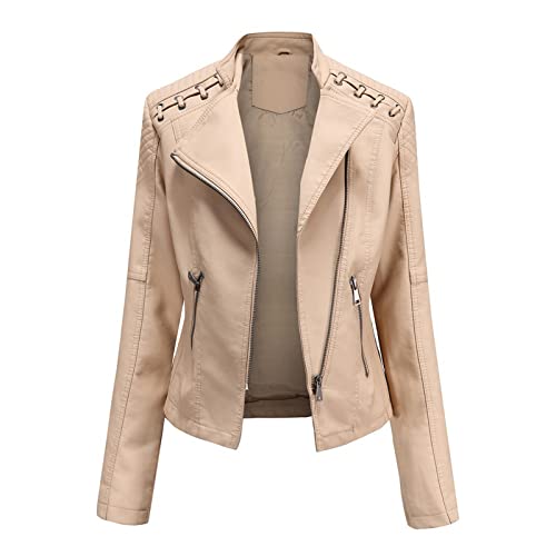 Damen Übergroße Jacken Kunstleder Motorrad Mäntel Moto Jacken Biker Mantel Herbst Outfits Mode Kleidung Reißverschluss Langarm PU Leder Mantel Lederjacke Rot Lederjacke Damen GefüTtert Schwarz Damen Übergroße Jacken Kunstleder Motorrad Mäntel Moto Jacken Biker Mantel Herbst Outfits Mode Kleidung Reißverschluss Langarm PU Leder Mantel Lederjacke Rot Lederjacke Damen GefüTtert Schwarz von Generisch