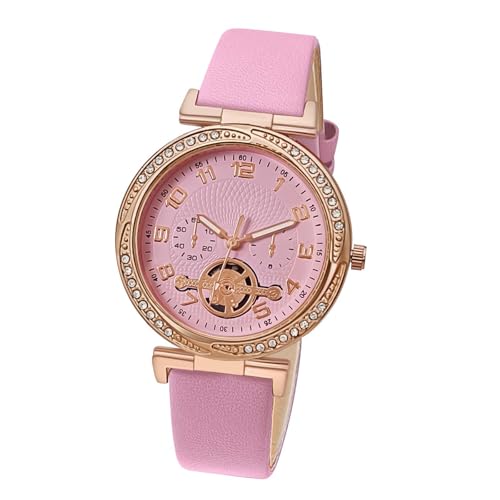 Damen Uhren Beliebte modische Uhr, geeignet für Studentinnen, lässige modische Uhr, ultradünne Uhr mit Netzgürtel Analog Quarz Armbanduhr mit Edelstahlarmband (B, One Size) von Generisch