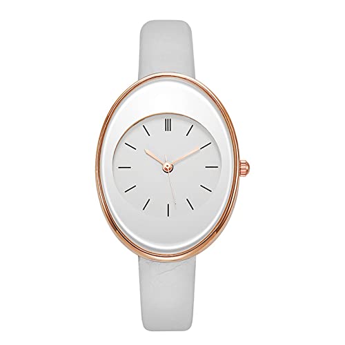 Damen-Uhren Frauen-Uhr-Damen-Lederband-Quarz-Armbanduhr-weibliche Moderne einfache Uhr (A, One Size) von Generisch