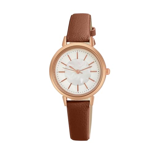 Damen-Uhren Modische Damenuhr Wunderschöne kompakte Damenuhr Lässige einfache Elegante Damenuhr Damenuhruhr Edelstahl (A, One Size) von Generisch