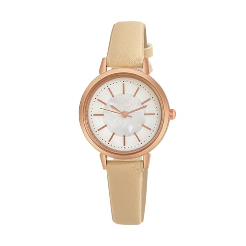 Damen-Uhren Modische Damenuhr Wunderschöne kompakte Damenuhr Lässige einfache Elegante Damenuhr Damenuhruhr Edelstahl (B, One Size) von Generisch